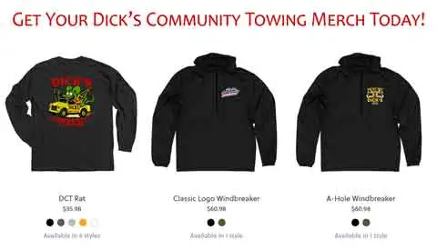 Dick's Community Towing Swag Store